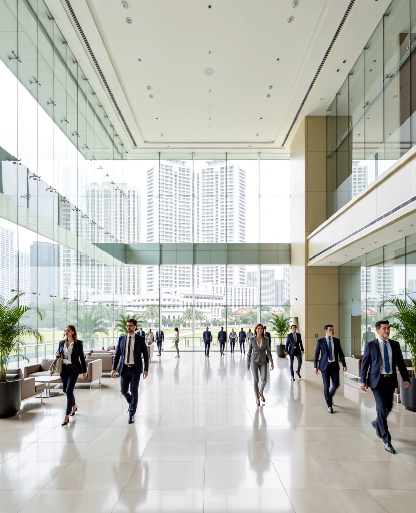 Suasana profesional di pusat bandar Kuala Lumpur